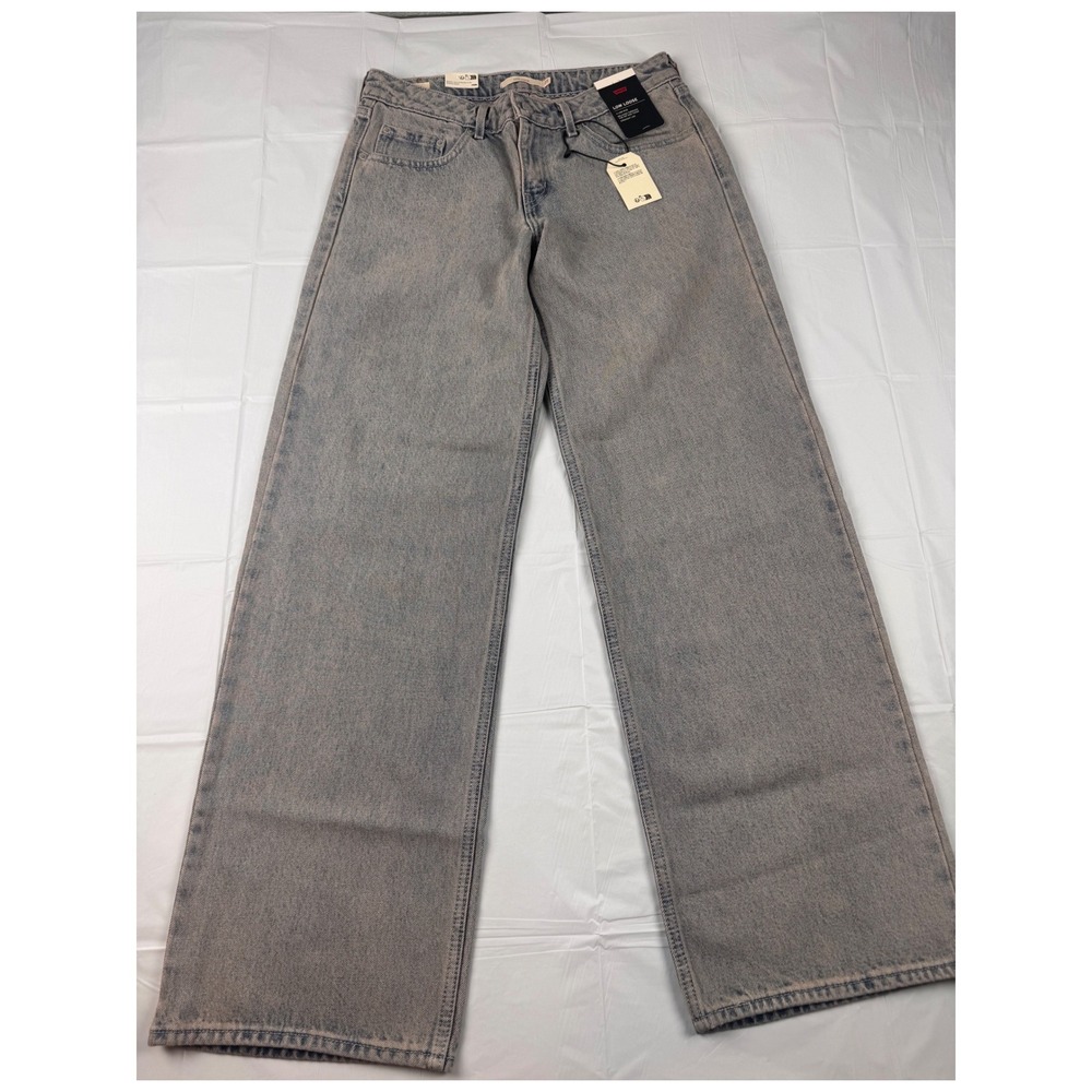 Levis Low Loose Wide Straight Leg Jeans Women Loose Relaxed Size‎ 27x32 NEW